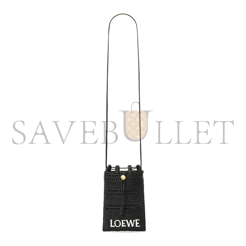 LOEWE DRAWSTRING POCKET IN RAFFIA C756PHPX05 (21*16*1cm)